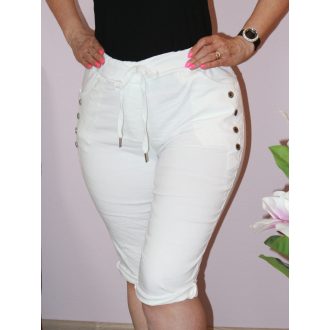    Gombdíszes,zsebes ,gumisderekú capri nadrág ! Több szín ! L-XXL