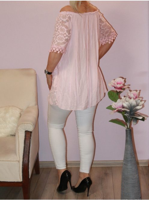 Csipkés,vállra húzható felső!  Több szín!  L-XXL