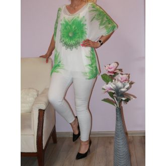   Virágos,horgoltbetétes,2 részes,muszlin felső!  Több szín !  L-XXL