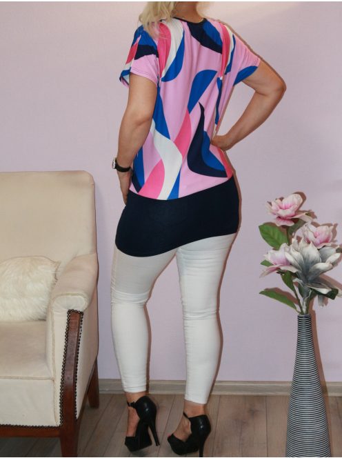 Mintás,denevérujjas,V kivágású tunika! L-XL