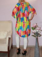 Mintás,V nyakú lepel ruha!  L-XXL