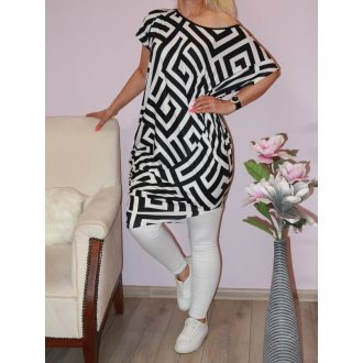 Görög mintás,aszimmetrikus aljú tunika! L-XXL