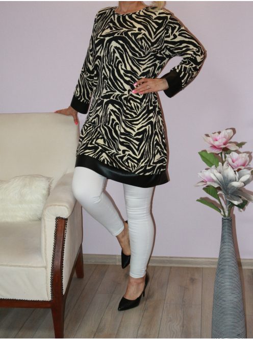 Zebra csíkos latex betétes tunika!  L-XL