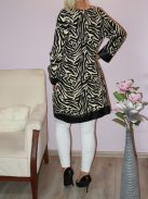 Zebra csíkos latex betétes tunika!  L-XL