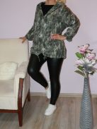 Terepmintás,zsebes,cippzáras,kapucnis kabát! khaki XL-XXL