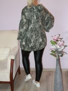 Terepmintás,zsebes,cippzáras,kapucnis kabát! khaki XL-XXL