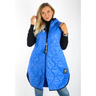 Steppelt ,kapucnis,zsebes mellény! királykék L-XXL