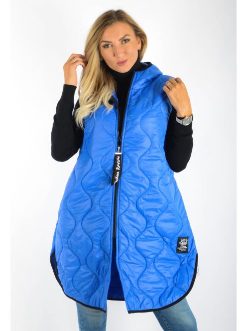 Steppelt ,kapucnis,zsebes mellény! királykék L-XXL