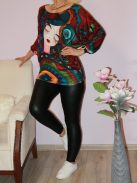 Arcmintás,puhaanyagú,denevérujjas felső! L-XXL