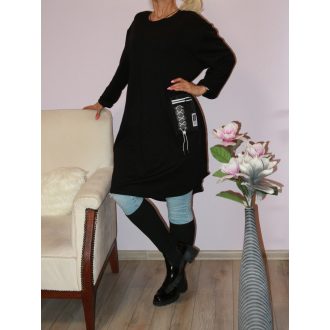 Oldalt zsebes,vagány,A vonalú tunika/ruha!  L-XXL