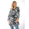 Zebra mintás V nyakú,öves ingtunika!  L-XL