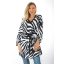 Zebra mintás V nyakú,öves ingtunika!  L-XL