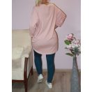 Lepkés,zsebes tunika! púderrózsaszín ! L-XXL