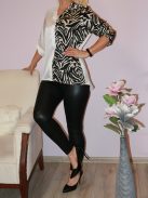 Zebra mintás,roll-up ujjú ,szatén ing! M-XL
