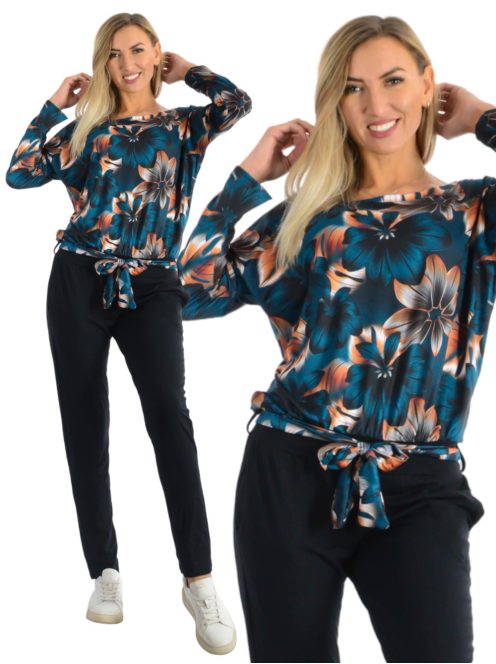 Virág mintás,zsebes,öves overál ! M-XL