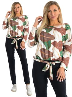 Levél  mintás,zsebes,öves overál ! M-XL