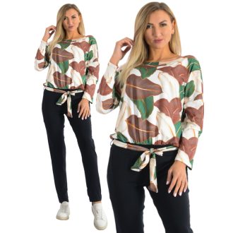 Levél  mintás,zsebes,öves overál ! M-XL