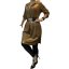 Fényes anyagú,galléros ingtunika!  bronz M-XL