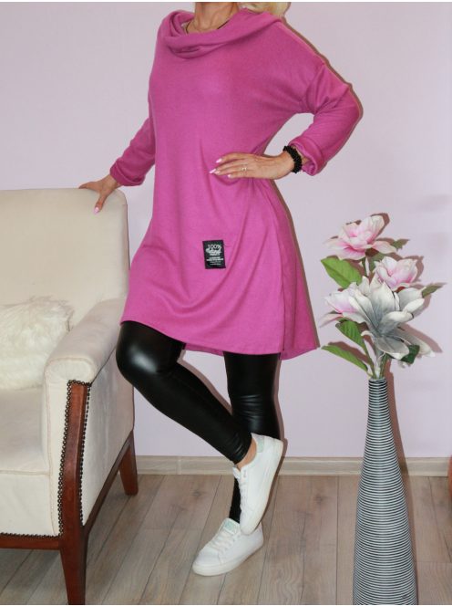 Kapucnis,kámzsás nyakú,hátulja hosszabb  tunika !  Több szín !  L-XL