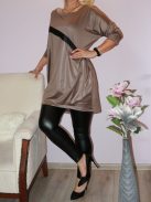 Latex,ferde betétes,hátulja hosszabb tunika!  Több szín ! XL-XXL 