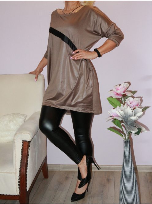 Latex,ferde betétes,hátulja hosszabb tunika!  Több szín ! XL-XXL 