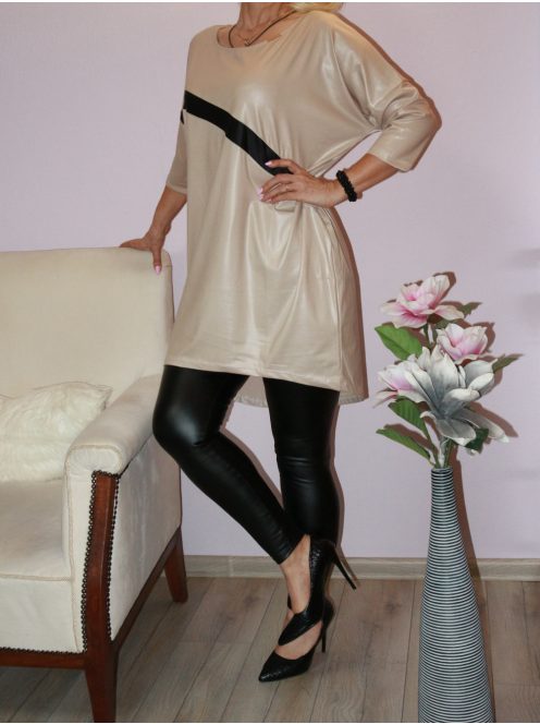 Latex,ferde betétes,hátulja hosszabb tunika!  Több szín ! XL-XXL 