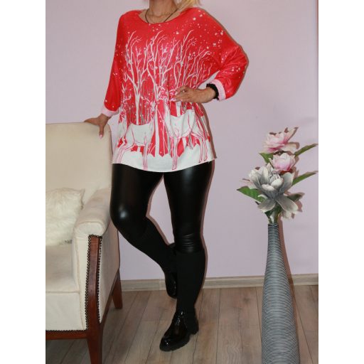 Rénszarvasos,V nyakú,pihe-puha anyagú felső !  L-XXL