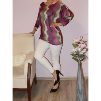 Hullám mintás,denevérujjas tunika! L-XL