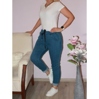   Gumis derekú,zsebes farmernadrág!  világosfarmerkék L-XXL