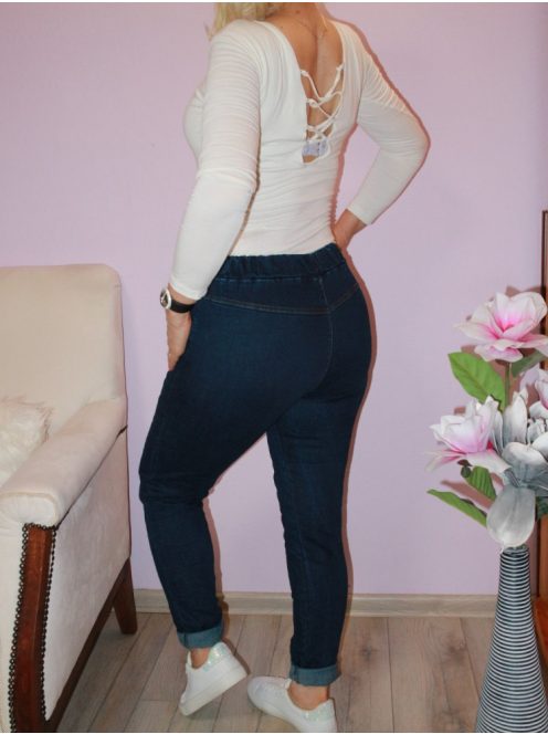 Gumis derekú,zsebes farmernadrág!  L-XL