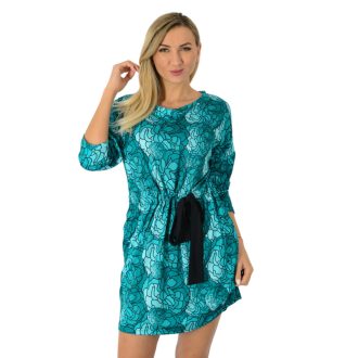  Virágos,mintás,derekán kötős,zsebes tunika! L-XL