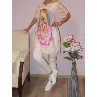 Csajos,V nyakú,hátulja hosszabb tunika! L-XXL