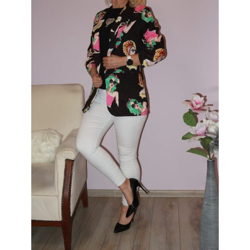 Csajos mintás,ujja húzott zakó!  S-L