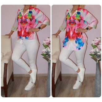 Magnóliás,lenvásznas ing ! L-XL