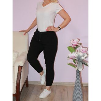 Zsebes ,gumisderekú nadrág ! fekete L-XXL